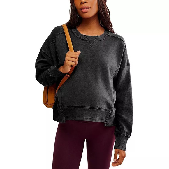 Free People X Hatch Womens Maternity Intercept Sweatshirt Black Size M NWT - Picture 1 of 9